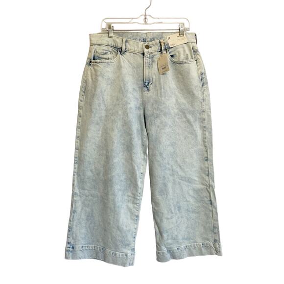 A.N.A High Rise Wide Leg Crop Lightwash Jeans 14 - Picture 2 of 13